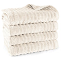 Duschtuch "Waves" - Creme / 4x 70x140cm Pure Label