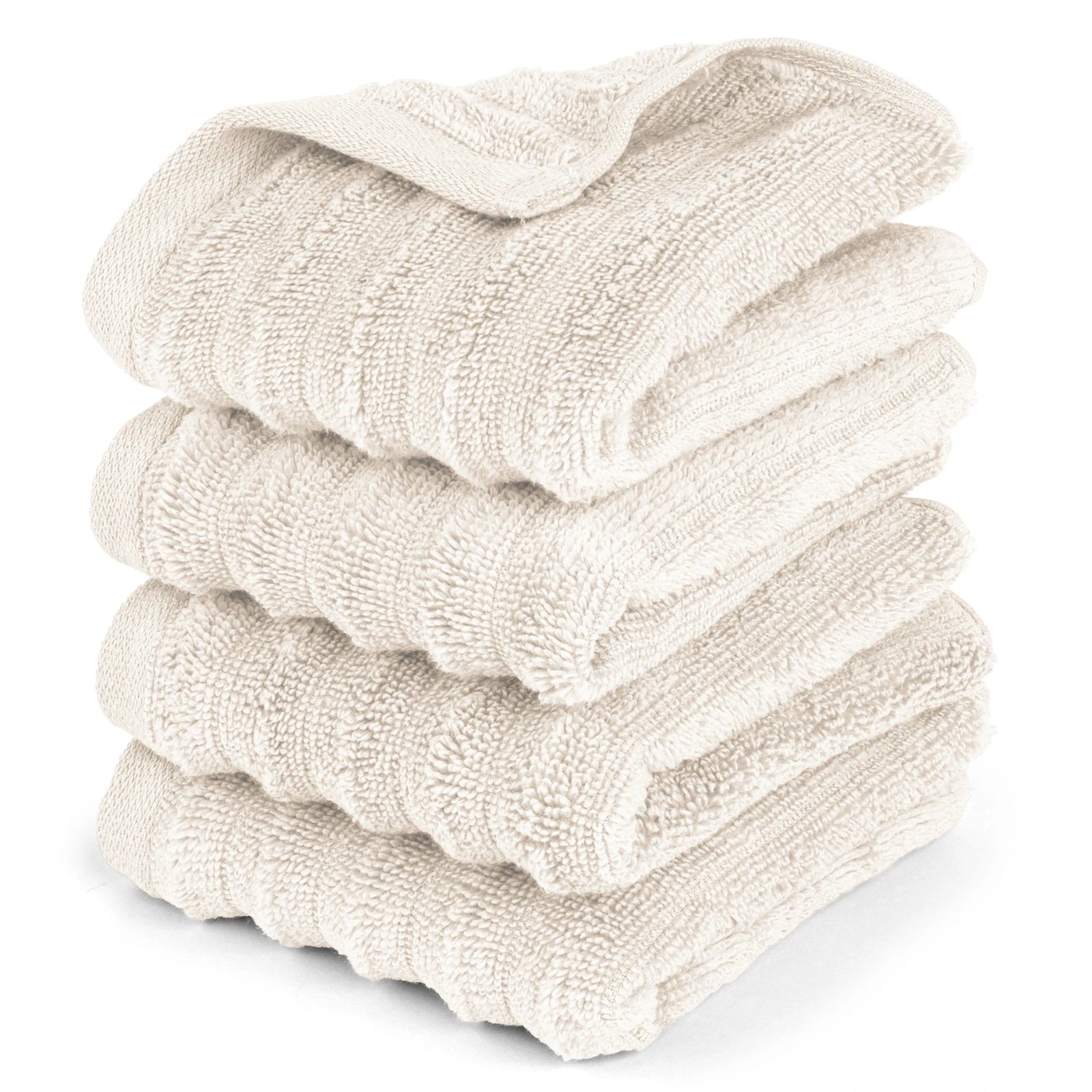 Gästehandtuch "Waves" - Creme / 4x 30x50cm Pure Label