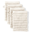Waschlappen "Waves" - Creme / 4x 16x21cm Pure Label