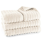 Handtuch Sets "Waves" - Creme / 2x50x100 + 2x70x140 cm Pure Label