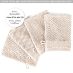 Waschlappen "Popcorn" - Anthrazit / 4x 16x21cm Pure Label