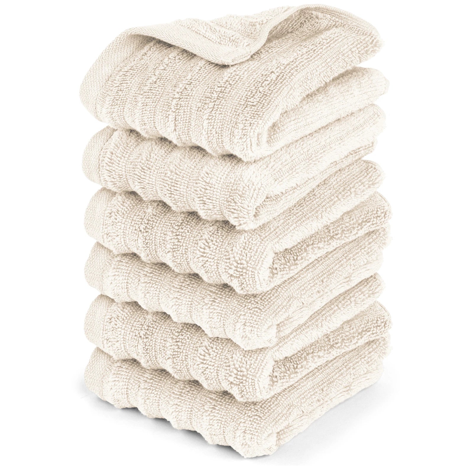 Gästehandtuch "Waves" - Creme / 6x 30x50cm Pure Label
