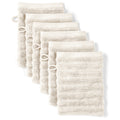 Waschlappen "Waves" - Creme / 6x 16x21cm Pure Label