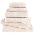 Handtuch Sets "Popcorn" - Creme / 2x30x50 + 2x50x100 + 2x70x140 cm Pure Label