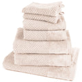 Handtuch Sets "Popcorn" - Creme / 2x16x21 + 2x30x50 + 2x50x100 + 70x140 cm Pure Label