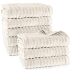 Duschtuch "Waves" - Creme / 8x 70x140cm Pure Label