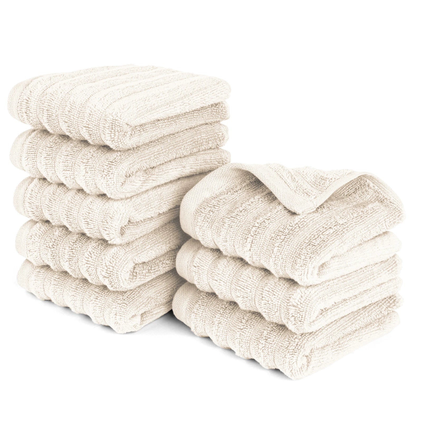 Gästehandtuch "Waves" - Creme / 8x 30x50cm Pure Label