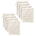Waschlappen "Waves" - Anthrazit / 4x 16x21cm Pure Label