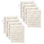 Waschlappen "Waves" - Anthrazit / 4x 16x21cm Pure Label
