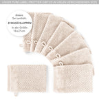 Waschlappen "Popcorn" - Anthrazit / 4x 16x21cm Pure Label