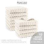 Handtuch "Waves" - Anthrazit / 4x 50x100cm Pure Label