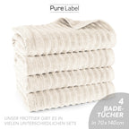 Duschtuch "Waves" - Anthrazit / 2x 70x140cm Pure Label