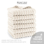 Handtuch "Waves" - Anthrazit / 4x 50x100cm Pure Label