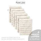 Waschlappen "Waves" - Anthrazit / 4x 16x21cm Pure Label