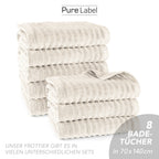 Duschtuch "Waves" - Anthrazit / 2x 70x140cm Pure Label