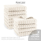 Handtuch "Waves" - Anthrazit / 4x 50x100cm Pure Label