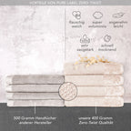 Handtuch Sets "Popcorn" - Anthrazit / 2x50x100 + 2x70x140 cm Pure Label