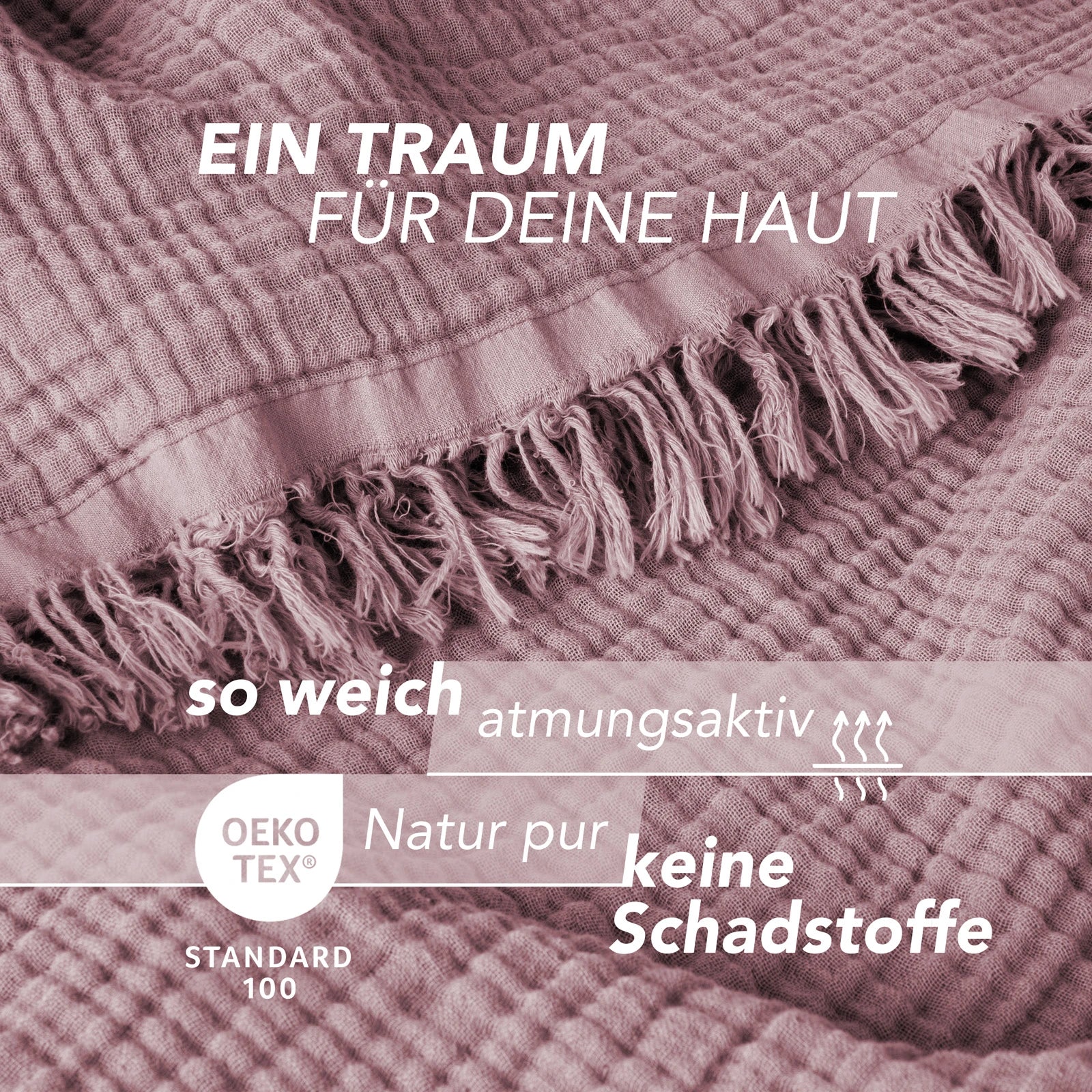 Musselin Tagesdecke - Weiß / 130x170cm Pure Label