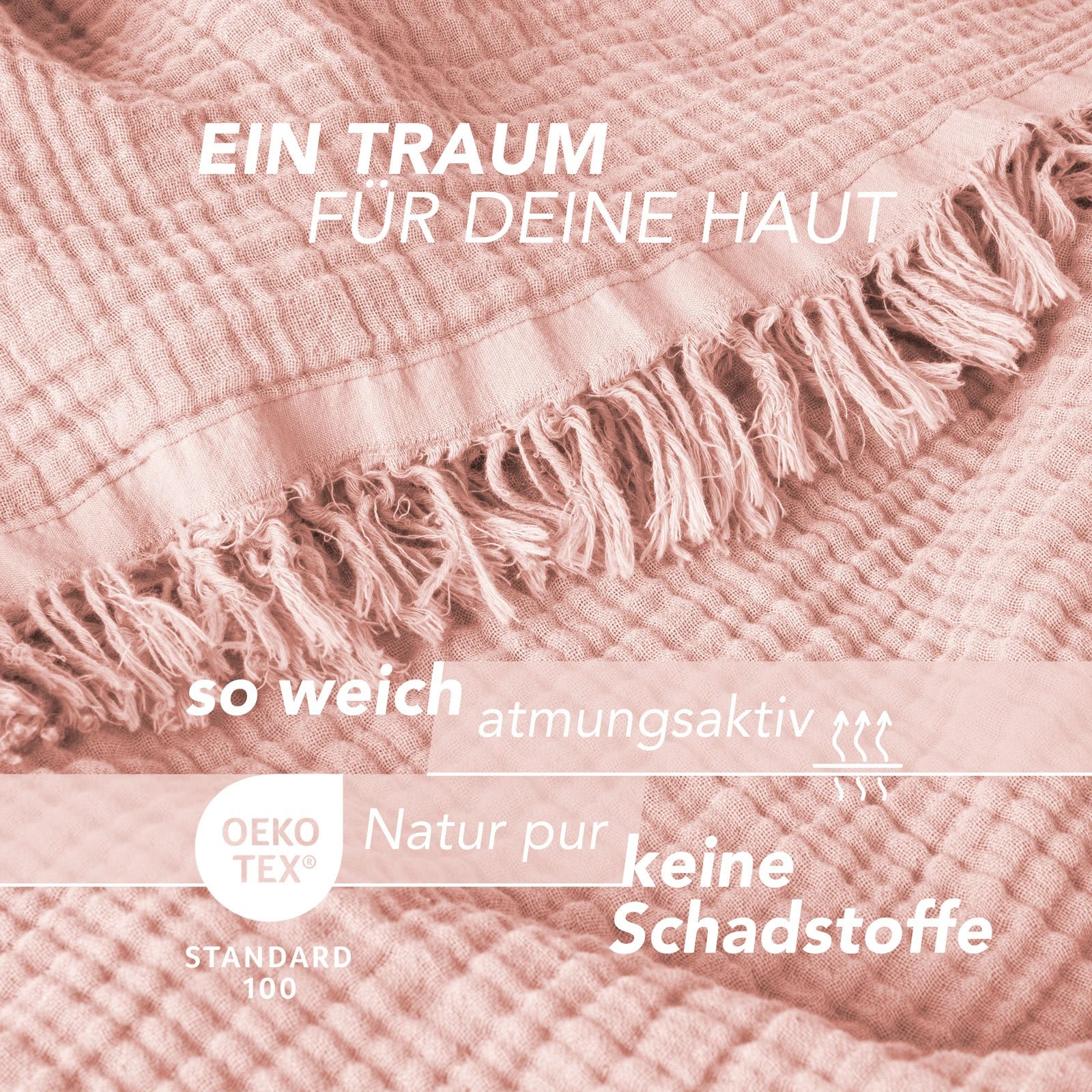 Musselin Tagesdecke - Weiß / 130x170cm Pure Label