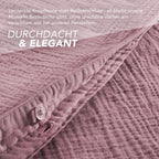 Musselin Bettwäsche Sets - Anthrazit / 2x135x200 + 2x40x80 cm Pure Label
