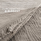 Musselin Bettwäsche Sets - Anthrazit / 2x135x200 + 2x40x80 cm Pure Label