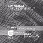 Musselin Bettwäsche Sets - Anthrazit / 2x135x200 + 2x40x80 cm Pure Label