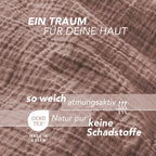 Musselin Bettwäsche Sets - Anthrazit / 2x135x200 + 2x40x80 cm Pure Label