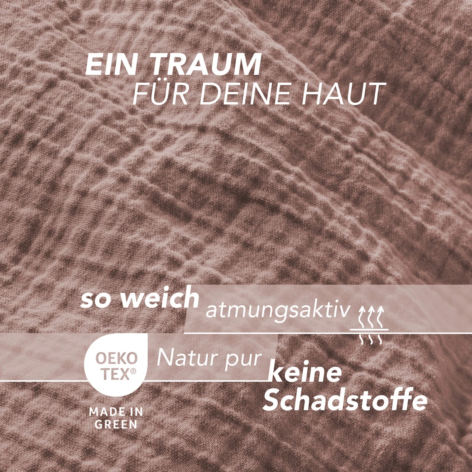 Musselin Bettwäsche Sets - Anthrazit / 2x135x200 + 2x40x80 cm Pure Label