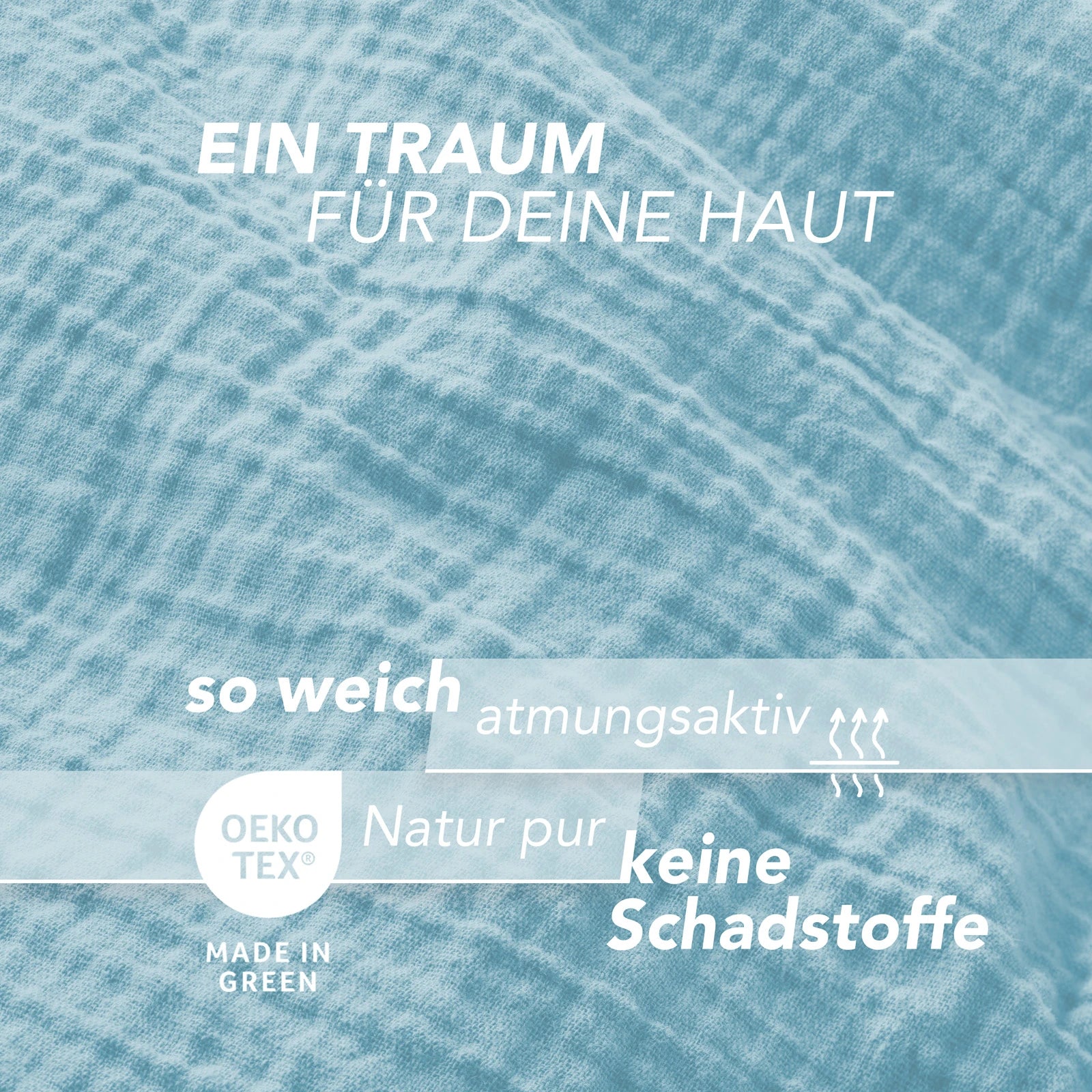 Musselin Bettwäsche Sets - Anthrazit / 2x135x200 + 2x40x80 cm Pure Label
