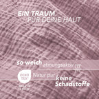 Musselin Bettwäsche Sets - Anthrazit / 2x135x200 + 2x40x80 cm Pure Label
