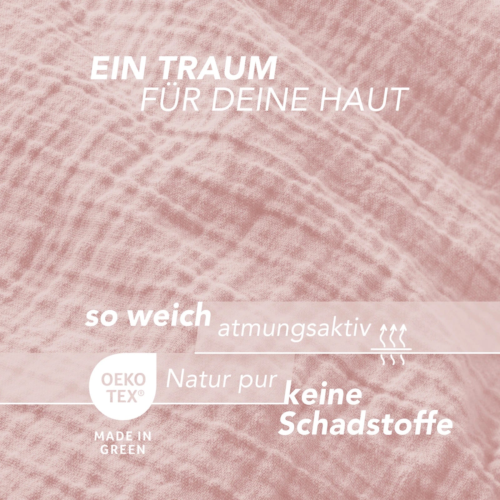 Musselin Bettwäsche Sets - Anthrazit / 2x135x200 + 2x40x80 cm Pure Label