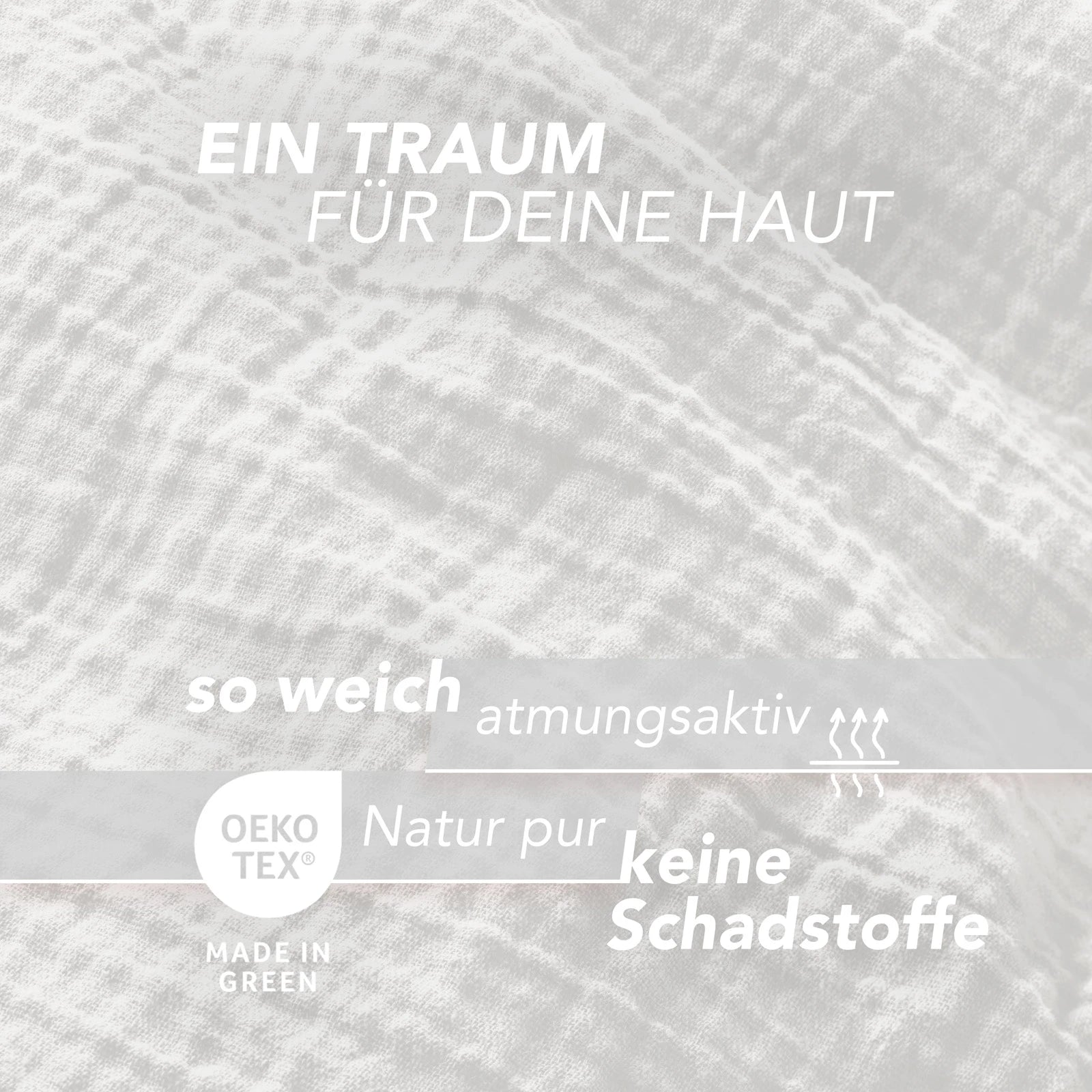 Musselin Bettwäsche Sets - Anthrazit / 2x135x200 + 2x40x80 cm Pure Label