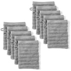 Waschlappen "Waves" - Anthrazit / 4x 16x21cm Pure Label