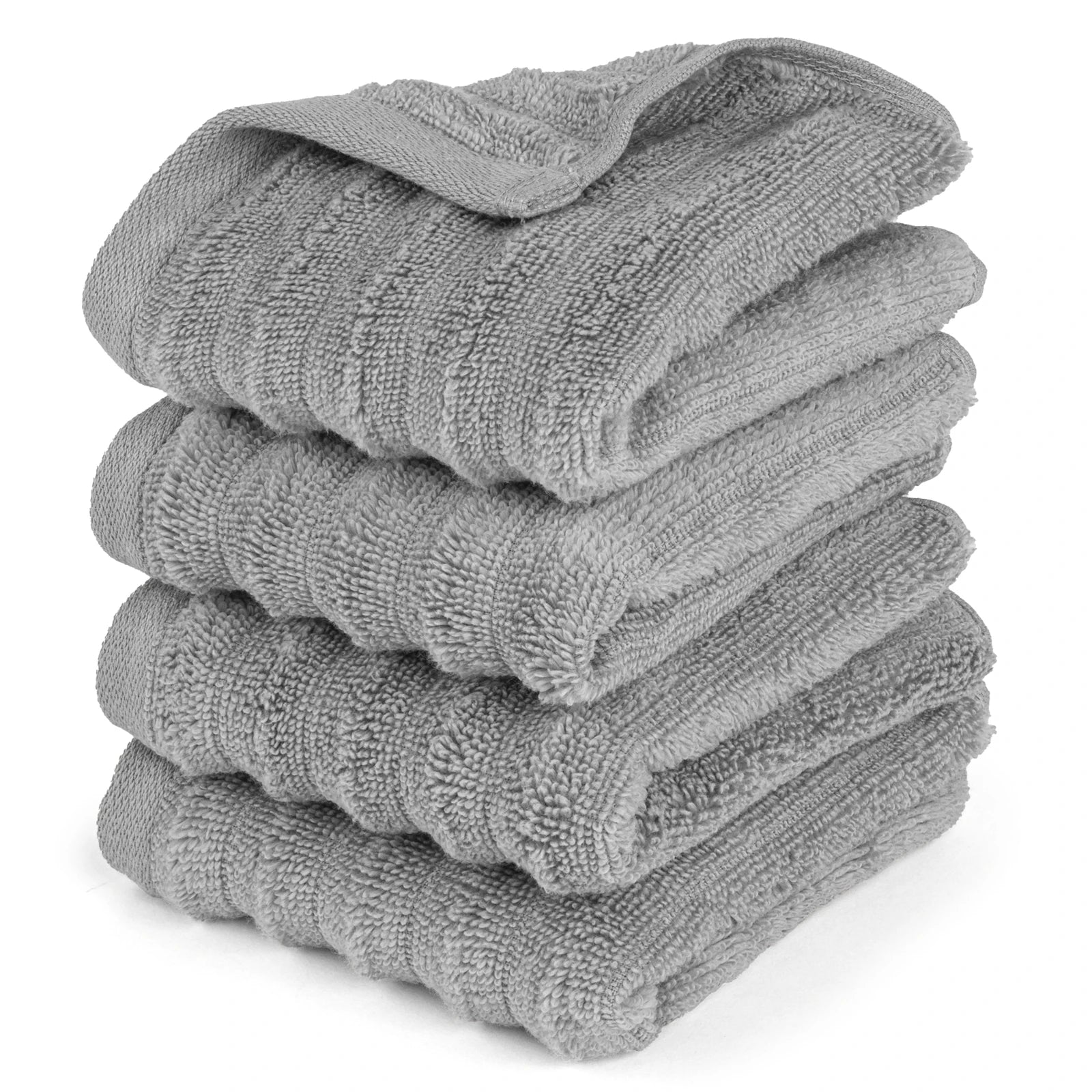 Gästehandtuch "Waves" - Dunkelgrau / 4x 30x50cm Pure Label