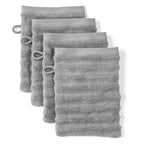 Waschlappen "Waves" - Dunkelgrau / 4x 16x21cm Pure Label