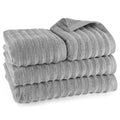 Handtuch Sets "Waves" - Dunkelgrau / 2x50x100 + 2x70x140 cm Pure Label