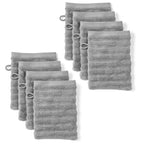 Waschlappen "Waves" - Anthrazit / 4x 16x21cm Pure Label