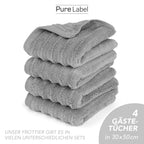 Gästehandtuch "Waves" - Anthrazit / 10x 30x50cm Pure Label