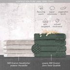 Handtuch Sets "Popcorn" - Anthrazit / 2x50x100 + 2x70x140 cm Pure Label