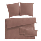 Musselin Bettwäsche Doppelbett - Hellbraun / 200x200 + 2x80x80 + 2x40x80 cm Pure Label