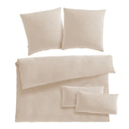 Musselin Bettwäsche Doppelbett - Beige / 200x200 + 2x80x80 + 2x40x80 cm Pure Label