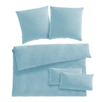 Musselin Bettwäsche Doppelbett - Hellblau / 200x200 + 2x80x80 + 2x40x80 cm Pure Label