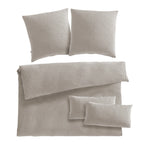 Musselin Bettwäsche Doppelbett - Taupe / 200x200 + 2x80x80 + 2x40x80 cm Pure Label