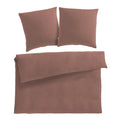 Musselin Bettwäsche Doppelbett - Hellbraun / 200x200 + 2x80x80 cm Pure Label
