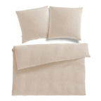 Musselin Bettwäsche Doppelbett - Beige / 200x200 + 2x80x80 cm Pure Label