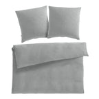 Musselin Bettwäsche Doppelbett - Grau / 200x200 + 2x80x80 cm Pure Label