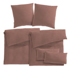 Musselin Bettwäsche Sets - Hellbraun / 2x135x200 + 2x80x80 + 2x40x80 cm Pure Label