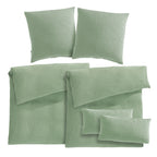 Musselin Bettwäsche Sets - Salbeigrün / 2x135x200 + 2x80x80 + 2x40x80 cm Pure Label