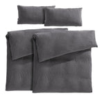 Musselin Bettwäsche Sets - Anthrazit / 2x135x200 + 2x40x80 cm Pure Label