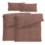 Musselin Bettwäsche Sets - Hellbraun / 2x135x200 + 2x40x80 cm Pure Label